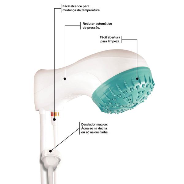 Imagem de Ducha Eletrônica Tramontina 5500 W 127 V Branca e Verde