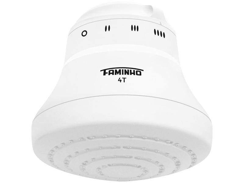 Imagem de Ducha Fame Faminho 4T 220V 5400W Redonda - de Parede 4 Temperaturas Branco Multitemperaturas