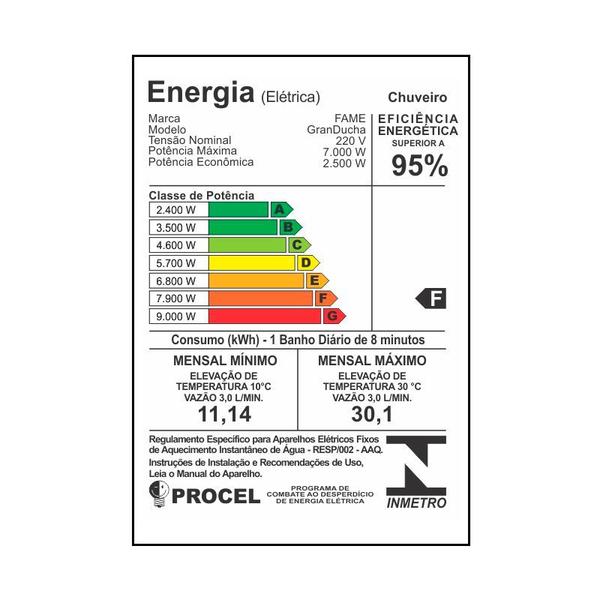 Imagem de Ducha Fame Granducha Eletronico 220v 7000w