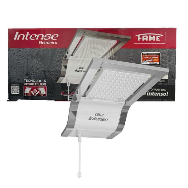 Imagem de Ducha Fame Intense Branco e Cromado Eletrônica 7800w 220v Super Potente