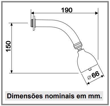 Imagem de Ducha Fria Carrara Cardal Metal Cromado