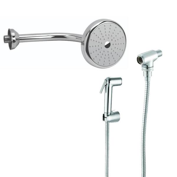 Ducha Fria Jackwal Blu e Desviador com Gatilho ABS, Cromado Imagem de Ducha Fria Jackwal Blu e Desviador com Gatilho ABS, Cromado