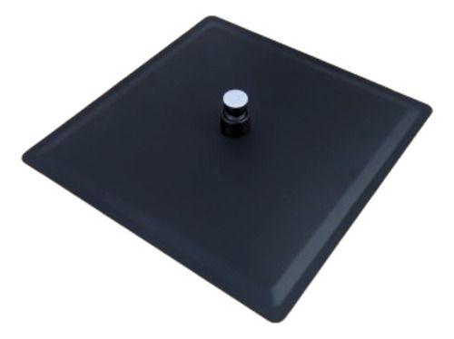 Ducha Fria Para Piscina Preto Fosco 30x30 Braço 40cm Em Inox - Be Cazza Imagem de Ducha Fria Para Piscina Preto Fosco 30x30 Braço 40cm Em Inox