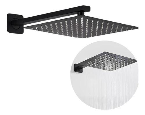 Ducha Fria Para Piscina Preto Fosco 30x30 Braço 40cm Em Inox - Be Cazza Imagem de Ducha Fria Para Piscina Preto Fosco 30x30 Braço 40cm Em Inox