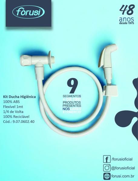 Ducha Higiênica 100%Absbranca 1/4 Volta Flex-1Mt 1856 Forusi Imagem de Ducha Higiênica 100%Absbranca 1/4 Volta Flex-1Mt 1856 Forusi