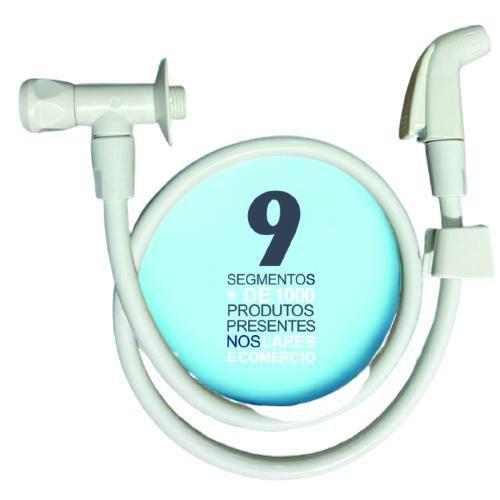 Ducha Higiênica 100%Absbranca 1/4 Volta Flex-1Mt 1856 Forusi Imagem de Ducha Higiênica 100%Absbranca 1/4 Volta Flex-1Mt 1856 Forusi