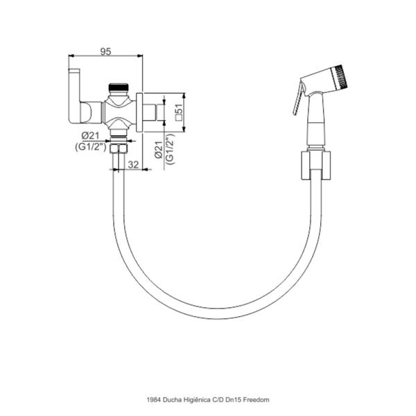 Imagem de Ducha Higiênica C/Derivação - Freedom
