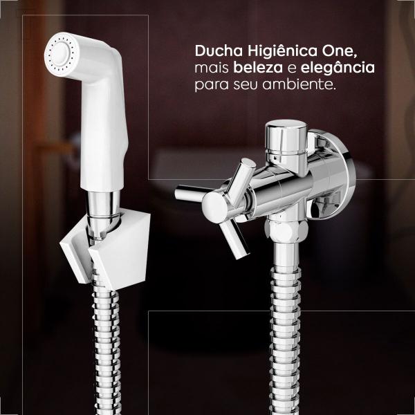 Imagem de Ducha higienica celite one com derivaçao cromada b5004ckcr3