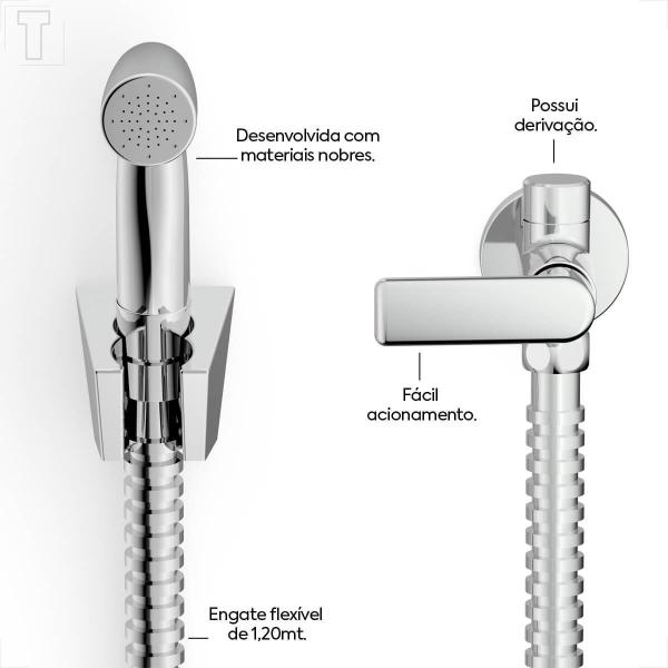 Imagem de Ducha higienica celite smart-n com derivaçao cromada