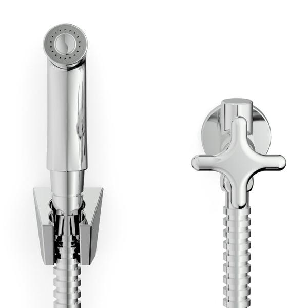 Ducha Higiênica com Derivação Cross Cromado - Celite Imagem de Ducha Higiênica com Derivação Cross Cromado