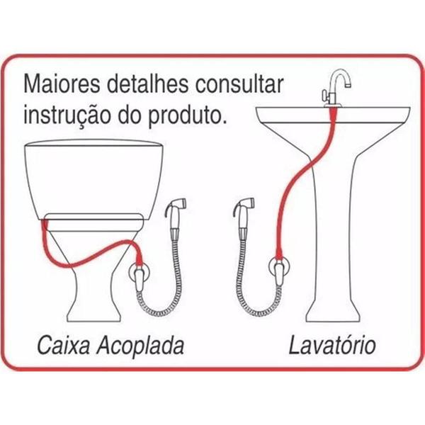 Imagem de Ducha Higiênica Com Registro Duas Saídas Derivação Desviador