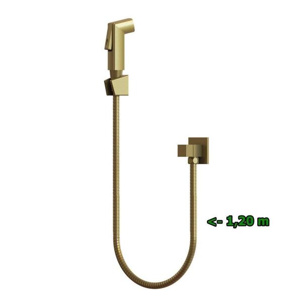 Ducha Higiênica Completa Quadrado Dourado 1739 Dourado - REAL Imagem de Ducha Higiênica Completa Quadrado Dourado 1739 Dourado