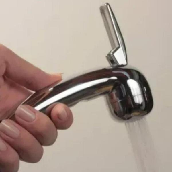 Imagem de Ducha Higiênica Cromada Engate Flexível Aço Inox 1,50 Metros + Gatilho Master Com Trava + Suporte