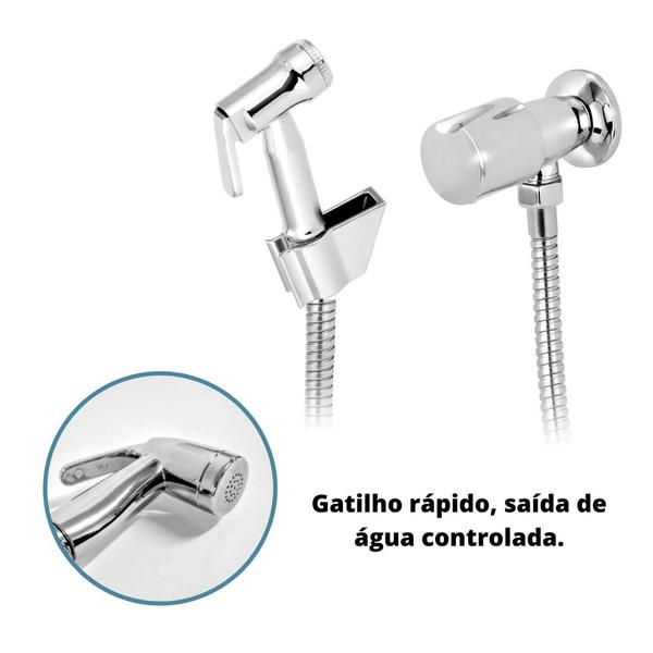 Ducha Higiênica Gatilho Bella Luna Metal Luxo - Forusi Imagem de Ducha Higiênica Gatilho Bella Luna Metal Luxo