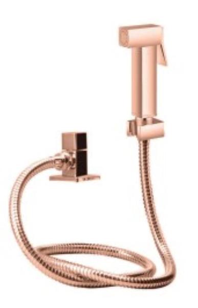 Ducha higiênica Lexxa Rose Gold, com registro integrado LX1904RG - 100% metal - Lexxa Metais Imagem de Ducha higiênica Lexxa Rose Gold, com registro integrado LX1904RG - 100% metal