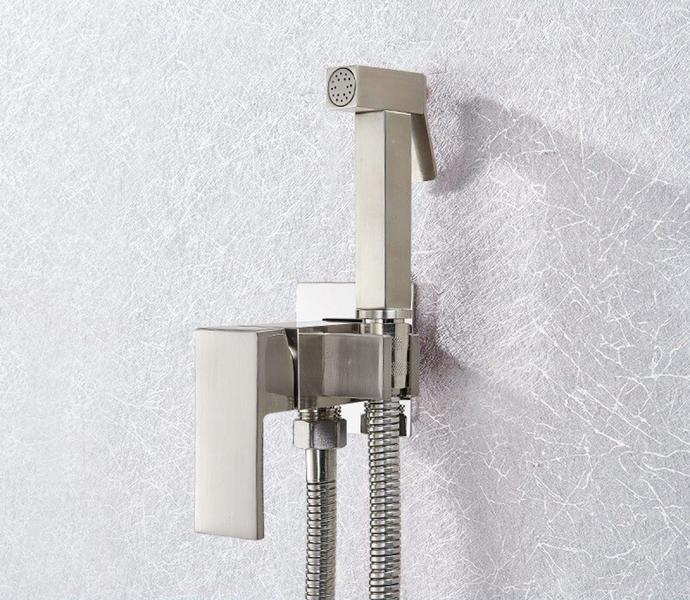 Imagem de Ducha Higiênica Luxo Monocomando Banheiro Aço Escovado