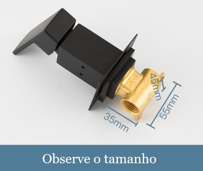 Imagem de Ducha Higiênica Luxo Monocomando Banheiro Preto Fosco