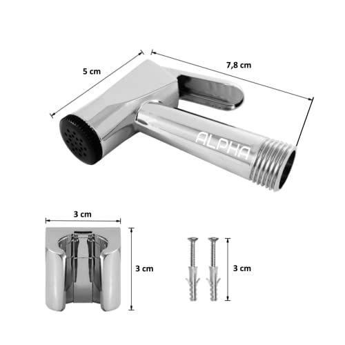 Imagem de Ducha Higiênica Metal Gatilho Mangueira 1,20 Mt Sem Registro Cor:Cromado