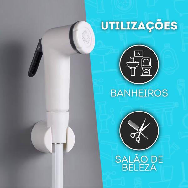 Imagem de Ducha Higiênica Mini Chuveiro Completo Flexível Econômica