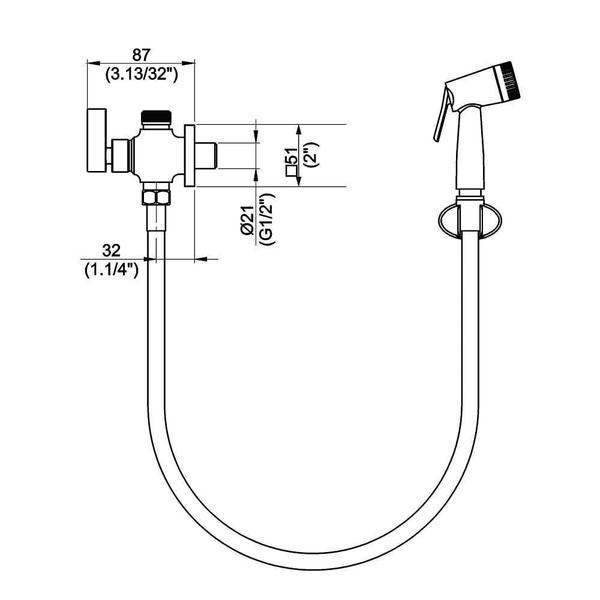 Imagem de Ducha Higienica Perflex 1984 C33 Dom Dn15 - 10307410