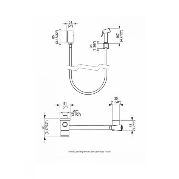 Ducha Higiênica Perflex Flaunt 1984 C91 Com Derivação Imagem de Ducha Higiênica Perflex Flaunt 1984 C91 Com Derivação