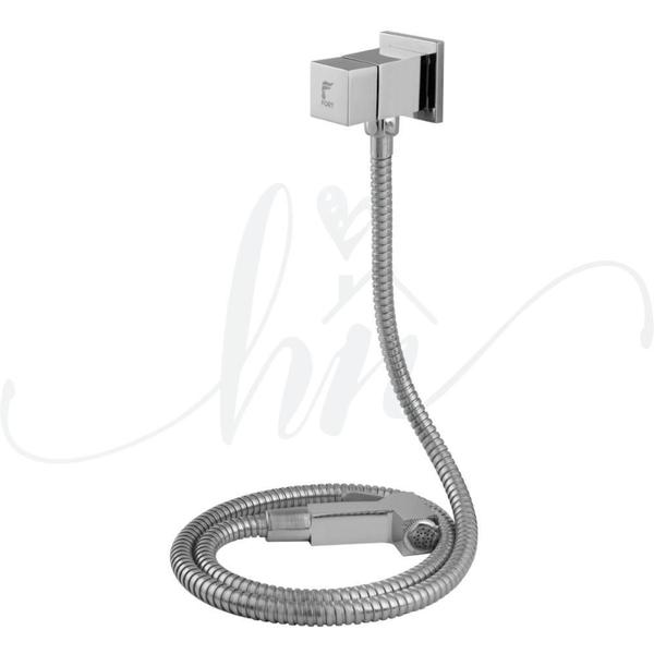 Ducha Higiênica Quadrada Cromada Luxo 1/4 De Volta - Home Neth Imagem de Ducha Higiênica Quadrada Cromada Luxo 1/4 De Volta