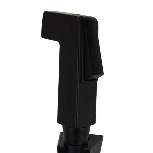 Ducha Higiênica Quadrada Preto Fosco Metal Inox 1/4 De Volta - Shop Ribeiro Imagem de Ducha Higiênica Quadrada Preto Fosco Metal Inox 1/4 De Volta