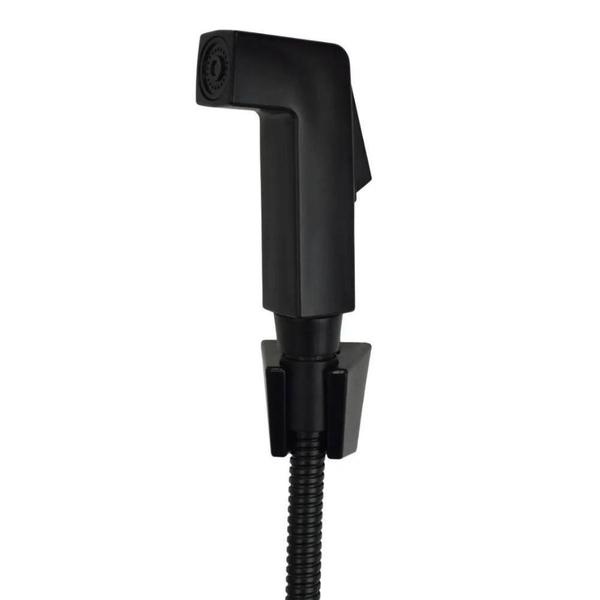 Ducha Higiênica Quadrada Preto Fosco Metal Inox 1/4 De Volta - Shop Ribeiro Imagem de Ducha Higiênica Quadrada Preto Fosco Metal Inox 1/4 De Volta