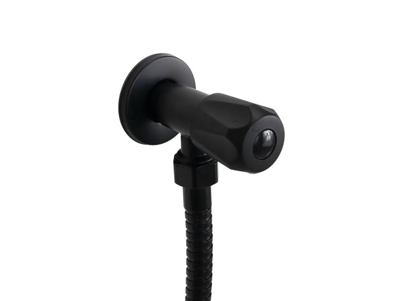 Ducha Higiênica Retangular ABS Preto c/ Registro 1/4 de Volta - AMG Metais Imagem de Ducha Higiênica Retangular ABS Preto c/ Registro 1/4 de Volta