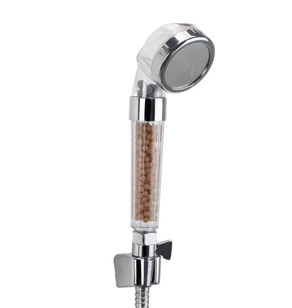 Ducha Inox 30 cm c/ Chuveirinho de Mão ABS com Esferas Ionizantes - AMG Metais Imagem de Ducha Inox 30 cm c/ Chuveirinho de Mão ABS com Esferas Ionizantes
