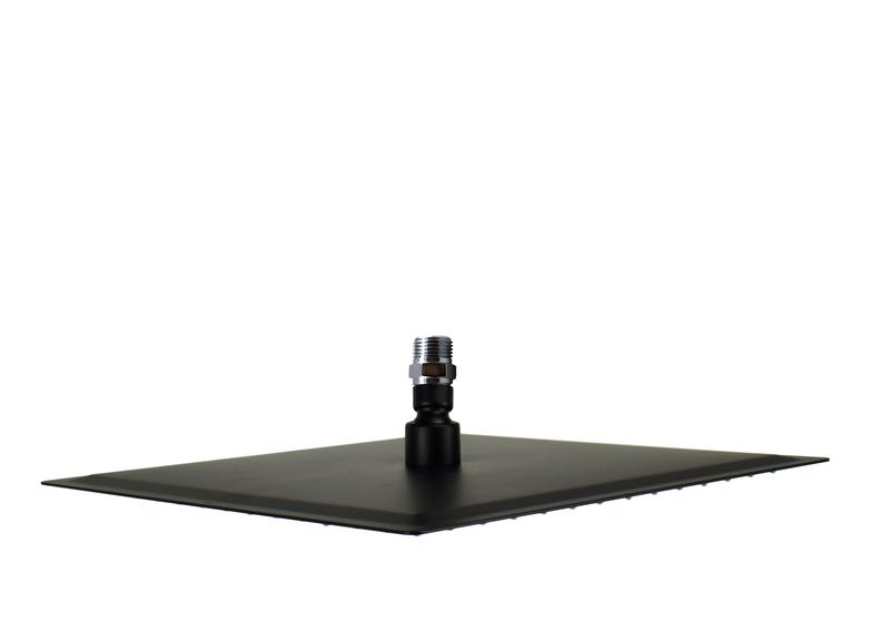 Ducha Inox Black Preto Fosco 30x30 Com Niple Suporte De Teto - AMG Metais Imagem de Ducha Inox Black Preto Fosco 30x30 Com Niple Suporte De Teto