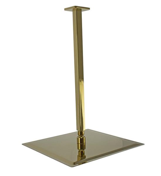 Imagem de Ducha Inox Dourado 30x30 Com Braço Suporte Teto 40 Cm