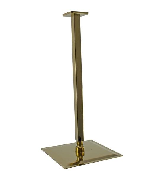 Imagem de Ducha Inox Quadrado 20x20 Dourado Com Braço Suporte Teto 40 Cm