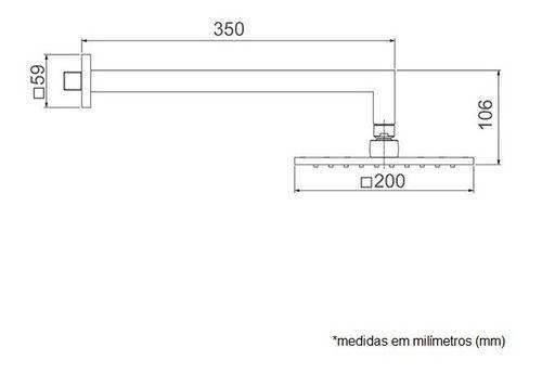 Imagem de Ducha Loren Quadra Rose Gold Parede 7034 R16 Lorenzetti