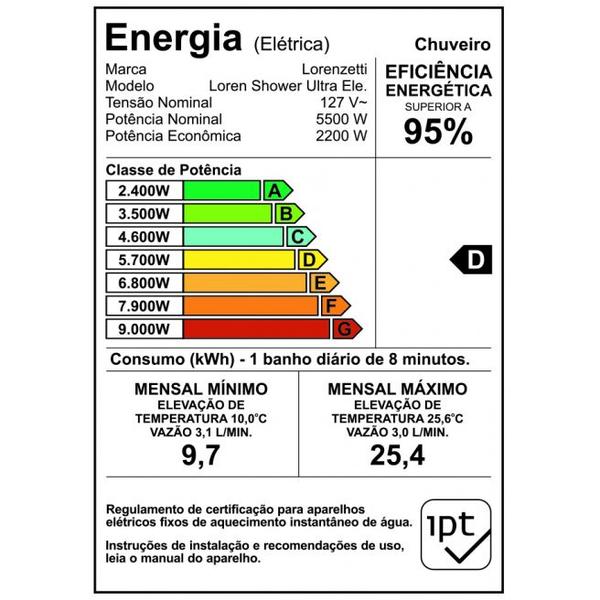 Imagem de Ducha Loren Shower Eletronica Lorenzetti