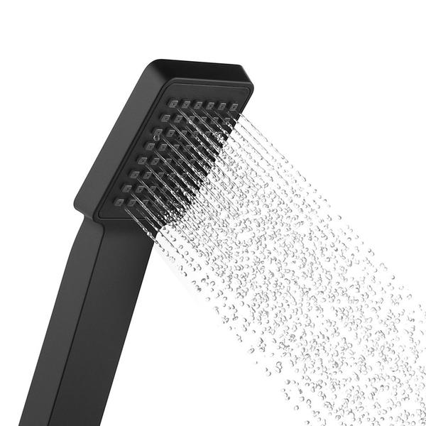 Ducha Manual Black Preto Fosco Quadrada 1/2" - 4806PTTULUX - Hidroshop Imagem de Ducha Manual Black Preto Fosco Quadrada 1/2" - 4806PTTULUX