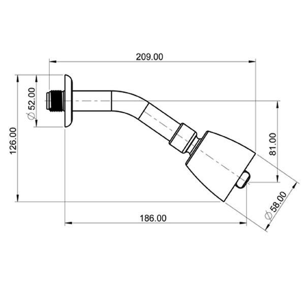 Imagem de Ducha Para Aquecedor A Gás Fitt 7000 F16 - Lorenzetti