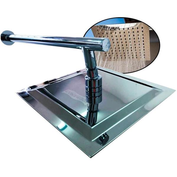 Ducha para Piscina em Aço Inox 25 x 25 CM 023983 SODRAMAR Imagem de Ducha para Piscina em Aço Inox 25 x 25 CM 023983 SODRAMAR