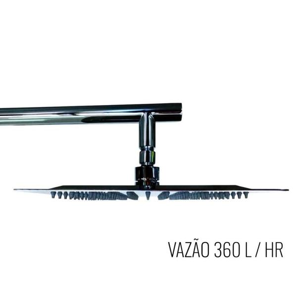 Ducha para Piscina em Aço Inox 25 x 25 CM 023983 SODRAMAR Imagem de Ducha para Piscina em Aço Inox 25 x 25 CM 023983 SODRAMAR