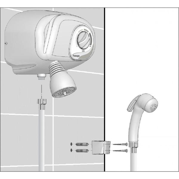 Imagem de Ducha Potenza Aq35 4 Temperaturas Branco Cardal 220v 7800w