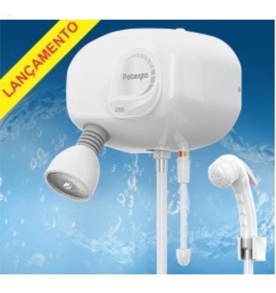 Ducha Potenza Eletrônica Branca Pressurizada 8 Temperaturas 7800w 220v Cardal Imagem de Ducha Potenza Eletrônica Branca Pressurizada 8 Temperaturas 7800w 220v Cardal