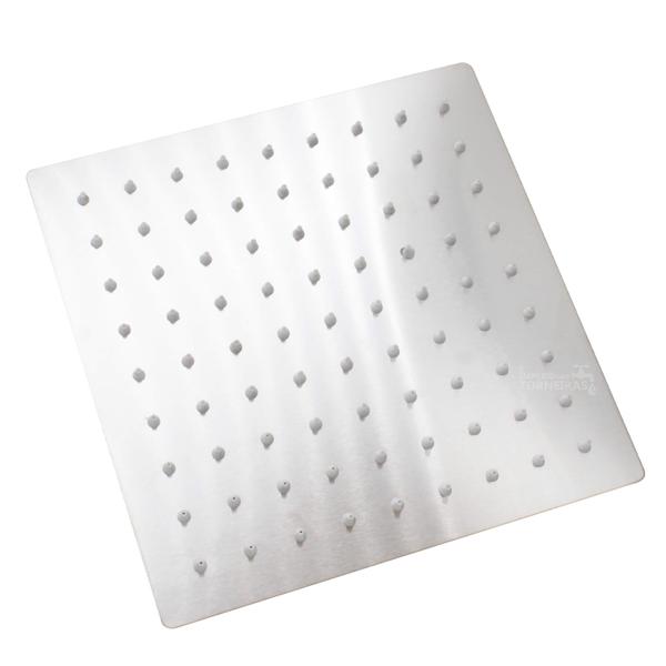 Ducha Quadrada 20x20 cm Inox 304 Aço Escovado com Braço Quadrado 38 cm 7820 - Império das Torneiras Imagem de Ducha Quadrada 20x20 cm Inox 304 Aço Escovado com Braço Quadrado 38 cm 7820