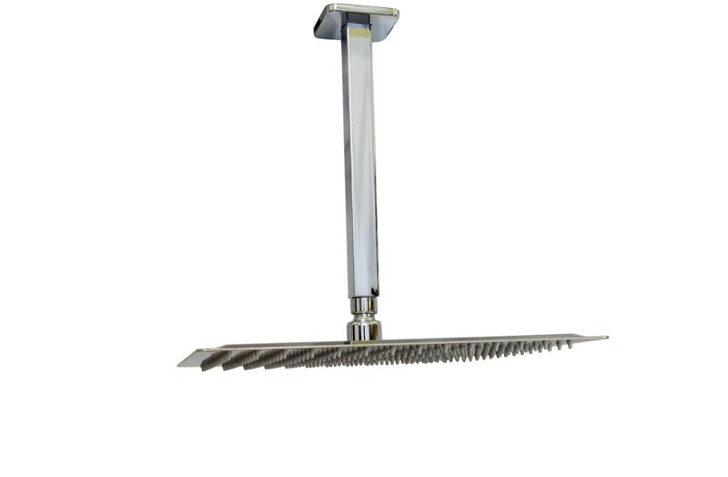 Imagem de Ducha Quadrada 30x30 cm Inox 304 com Braço Cromado de Teto 40 cm