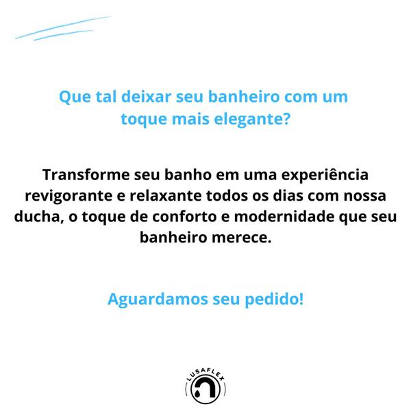 Ducha Quadrada Flatt Articulada Com Desviador E Ducha Manual Aquecedor Solar E Gás - Lusaflex Imagem de Ducha Quadrada Flatt Articulada Com Desviador E Ducha Manual Aquecedor Solar E Gás