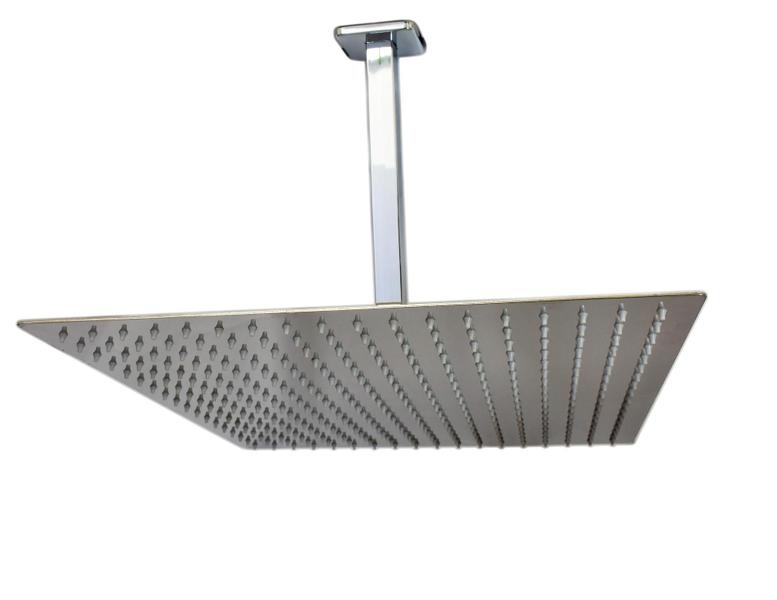 Imagem de Ducha Quadrada Slim 40x40 cm em Inox 304 cm Com Braço Suporte de Teto Cromado