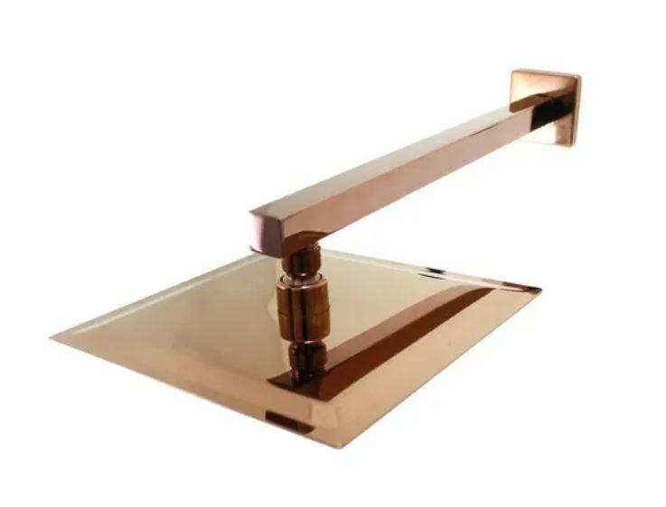 Imagem de Ducha Slim Quadrada 25x25cm. Rose Gold Brilhante