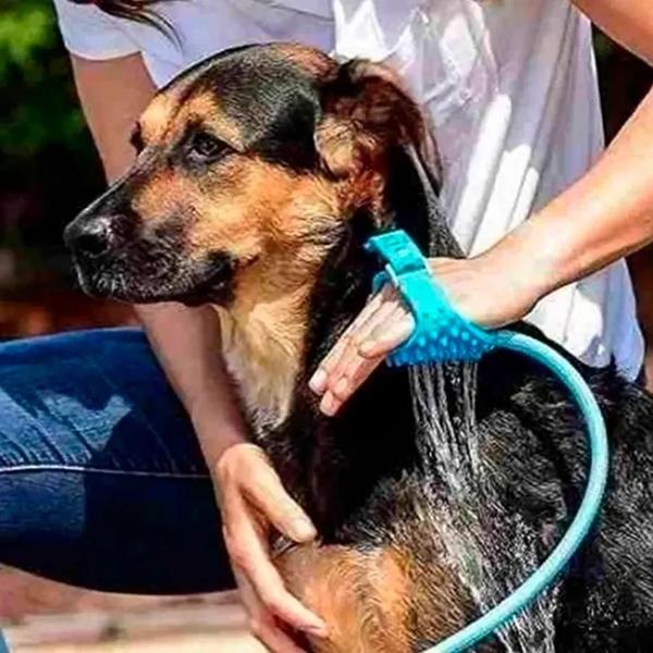 Imagem de Ducha Spray Jato Mangueira Banho Cães E Gatos Chuveiro Luva