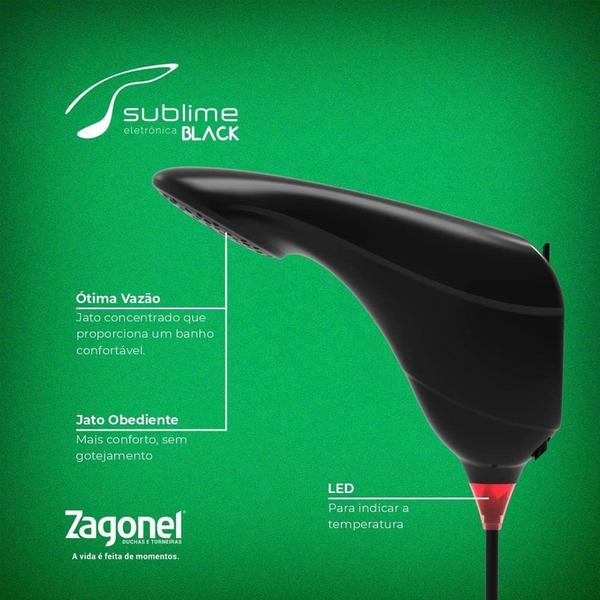 Imagem de Ducha Sublime Eletronica 7500w 220v Black - Zagonel