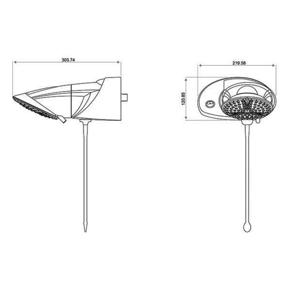 Imagem de Ducha Top Jet Turbo Eletrônica 5500w 127v Lorenzetti