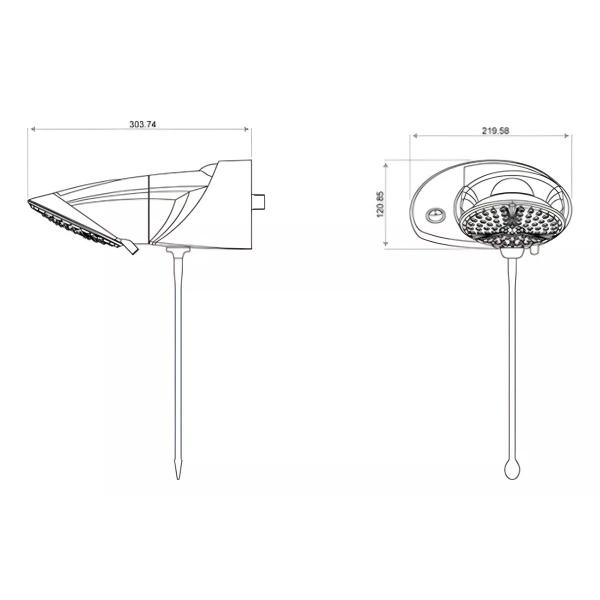 Imagem de Ducha Topjet Turbo Multitemperaturas Lorenzetti 220v/7500w